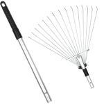 Adjustable Telescopic Leaf Rake for Garden Use
