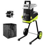 15-Amp Electric Wood Chipper Shredder with Bag