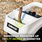 15-Amp Electric Wood Chipper Shredder with Bag