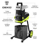 15-Amp Electric Wood Chipper Shredder with Bag