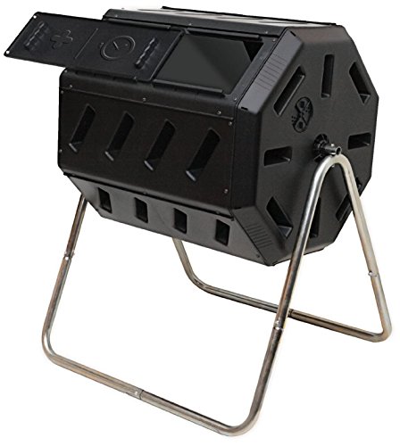 FCMP Outdoor IM4000 Dual Chamber Tumbling Composter - Black