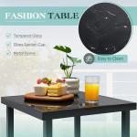 Greesum 3-Piece Rocking Wicker Bistro Set in Beige