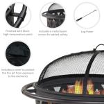 Sunnydaze 91.4cm Black Crossweave Patio Fire Pit