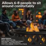 Sunnydaze 91.4cm Black Crossweave Patio Fire Pit