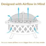 Sunnydaze 91.4cm Black Crossweave Patio Fire Pit