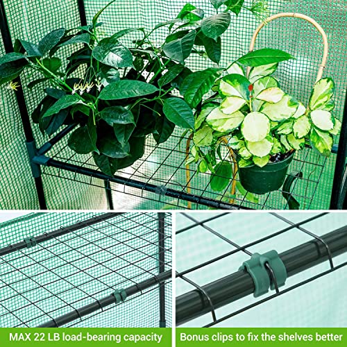 Ohuhu 3-Tier 12-Shelf Outdoor Greenhouse with Screen Windows