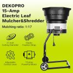 DEKOPRO 13-Amp Electric Leaf Mulcher/Shredder