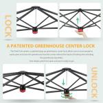 EAGLE PEAK 8x6 Portable Walk-in Greenhouse, Zippered Doors