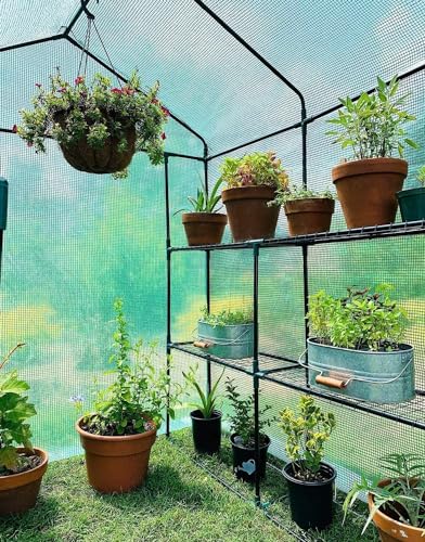 Ohuhu 3-Tier 12-Shelf Outdoor Greenhouse with Screen Windows