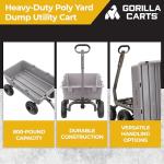Gorilla Carts Heavy Duty Poly Garden Wheelbarrow Cart