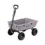 Gorilla Carts Heavy Duty Poly Garden Wheelbarrow Cart