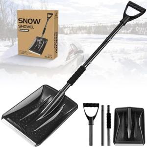 Lightweight Aluminum Snow Shovel - Adjustable & Portable