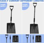 Lightweight Aluminum Snow Shovel - Adjustable & Portable