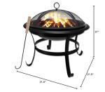 Gas One 22” Wood Burning Fire Pit with Lid
