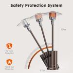 Sweetcrispy 48,000 BTU Propane Patio Heater with Wheels