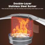 Sweetcrispy 48,000 BTU Propane Patio Heater with Wheels