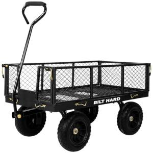 BILT HARD 400 lbs Steel Garden Cart with Rotating Handle