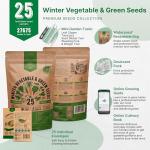25 Non-GMO Winter Vegetable Seed Variety Pack