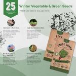 25 Non-GMO Winter Vegetable Seed Variety Pack