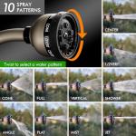 Metal Garden Hose Wand with 10 Spray Patterns