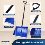 Yocada 55-Inch Snow Shovel with D-Grip Handle