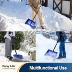 Yocada 55-Inch Snow Shovel with D-Grip Handle