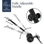 Heavy-Duty 36in Snow Pusher with Adjustable Handle