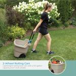 Suncast 15.5 Gal Multi-Purpose Cart with Wheels, Brown/Taupe