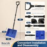 Yocada 55-Inch Snow Shovel with D-Grip Handle