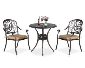 TITIMO 3-Piece Outdoor Dining Set in All-Weather Aluminum