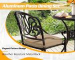 TITIMO 3-Piece Outdoor Dining Set in All-Weather Aluminum