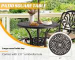 TITIMO 3-Piece Outdoor Dining Set in All-Weather Aluminum