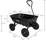 BILT HARD 4 Cu.Ft. Poly Yard Dump Cart