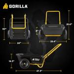 Gorilla Carts Poly Dump Cart - 600 lb Capacity