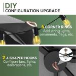 10x12 Metal Frame Outdoor Gazebo with Netting