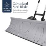 Heavy-Duty 36in Snow Pusher with Adjustable Handle