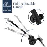 Heavy-Duty 36in Snow Pusher with Adjustable Handle