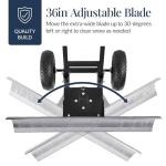 Heavy-Duty 36in Snow Pusher with Adjustable Handle