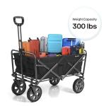 Collapsible Folding Outdoor Utility Wagon - Black