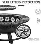 36" Outdoor Fire Pit with Cooking Grill