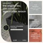 Veradek V-Resin Black Taper Planter Set, 30" - 2pc