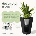 Veradek V-Resin Black Taper Planter Set, 30" - 2pc