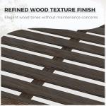 Farmhouse Outdoor Bench with Anti-Rust Coated Frame, Brown