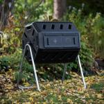 FCMP Outdoor IM4000 Dual Chamber Tumbling Composter - Black