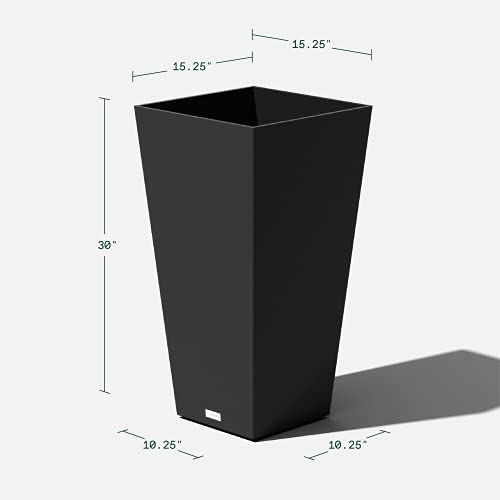 Veradek V-Resin Black Taper Planter Set, 30" - 2pc