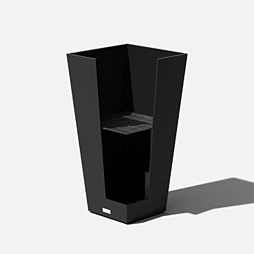 Veradek V-Resin Black Taper Planter Set, 30" - 2pc