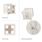 White Lattice Flower Box Planters for Garden Decor