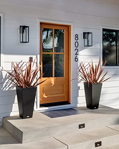 Veradek V-Resin Black Taper Planter Set, 30" - 2pc
