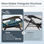 PHI VILLA Oversized Zero Gravity Chair, Patio Recliner