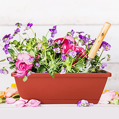 Rectangular Flower Pots Set for Indoor Outdoor Garden